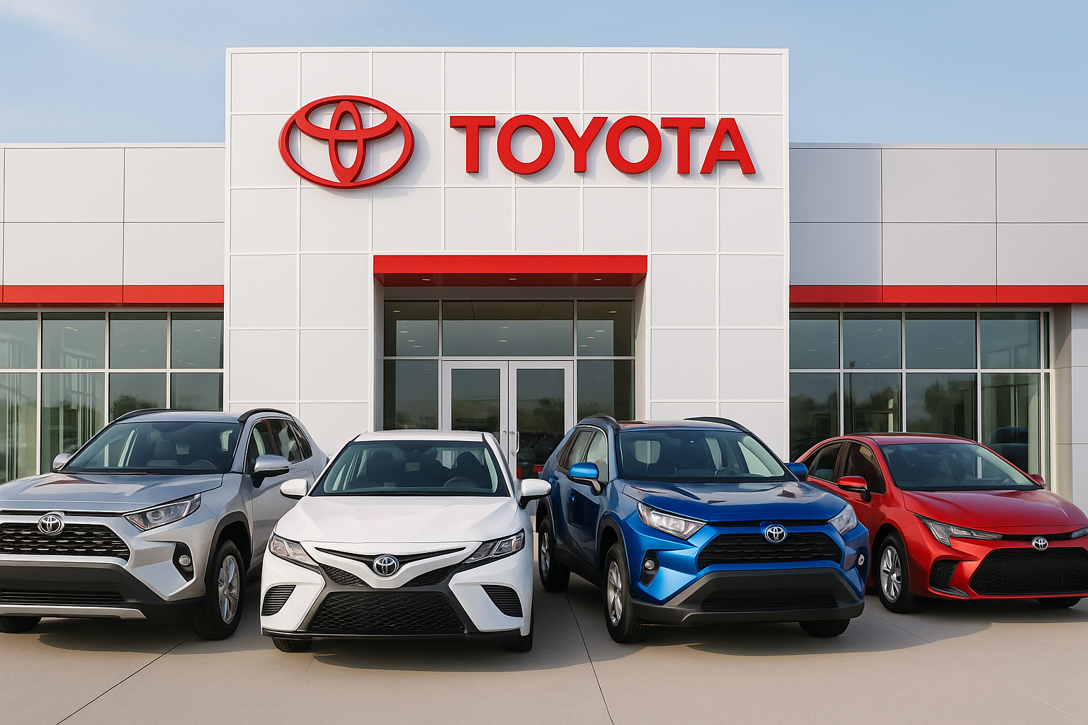 Toyota dealership and interior scenes